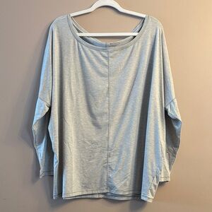 Athleta Light Gray Long Sleeve Top